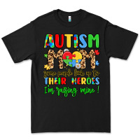 Black autism mom some people look up to their heroes Premium Tee - LillyAllenDesigns
