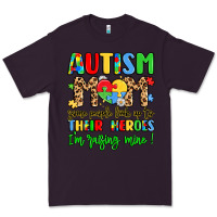 Plum autism mom some people look up to their heroes Premium Tee - LillyAllenDesigns
