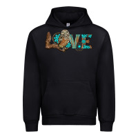 Black owl love Urban Hoodie - BarkalooDesign