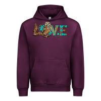 Mauve Wine owl love Urban Hoodie - BarkalooDesign