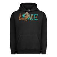 Pigment Black owl love Urban Hoodie - BarkalooDesign