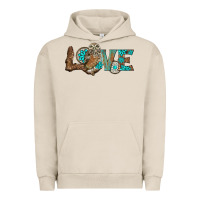 Pigment French Oak owl love Urban Hoodie - BarkalooDesign