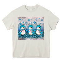 Cream snowman winter Heavy Core Tee - JahusDesignShop