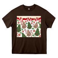 Chocolate Brown christmas tree cakes Heavy Core Tee - MaliasSmallBusiness