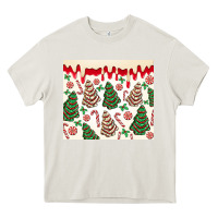 Cream christmas tree cakes Heavy Core Tee - MaliasSmallBusiness