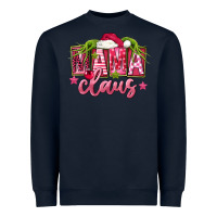 Navy Pink Christmas Mama Claus Heavyweight Sweatshirt - FaDigitalArtStudio