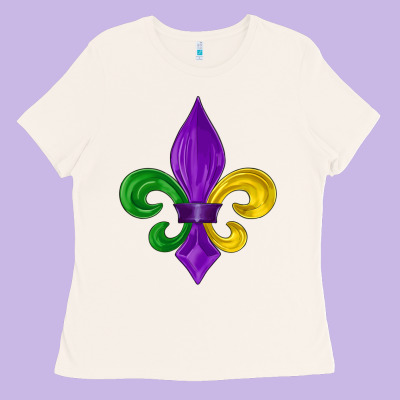 Mardi Gras Fleur De Lis Ladies Tee Designed By Lillyallendesigns