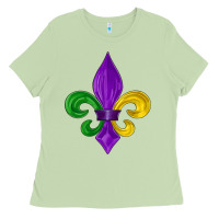 Matcha mardi gras fleur de lis Ladies Tee - LillyAllenDesigns