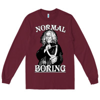 Burgundy Limited Edition Grandma Addams (Frump)- Normal Is Boring Long Sleeve Tee - tuanDangUi