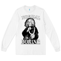 White Limited Edition Grandma Addams (Frump)- Normal Is Boring Long Sleeve Tee - tuanDangUi