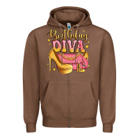 Chestnut birthday diva pink and gold glitter Zipper Hoodie - LillyAllenDesigns