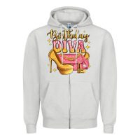 Dove Grey birthday diva pink and gold glitter Zipper Hoodie - LillyAllenDesigns