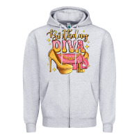 Heather Grey birthday diva pink and gold glitter Zipper Hoodie - LillyAllenDesigns