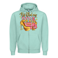 Seafoam birthday diva pink and gold glitter Zipper Hoodie - LillyAllenDesigns