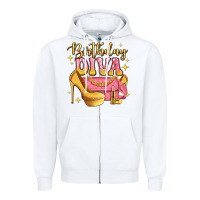 White birthday diva pink and gold glitter Zipper Hoodie - LillyAllenDesigns