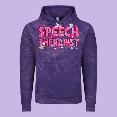 Breast Cancer Speech Therapist Vintage Hoodie Designed By Texasbilliewilder