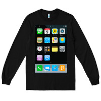 Black cell phone smartphone mobile app halloween costume Long Sleeve Tee - tuanDangUi