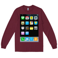 Burgundy cell phone smartphone mobile app halloween costume Long Sleeve Tee - tuanDangUi