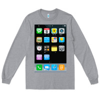 Heather Grey cell phone smartphone mobile app halloween costume Long Sleeve Tee - tuanDangUi