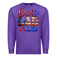 Purple Best Dad Ever Premium Sweatshirt - LillyAllenDesigns