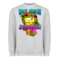Heather Grey Hot mom summer Mother's Day Heavyweight Sweatshirt - FaDigitalArtStudio