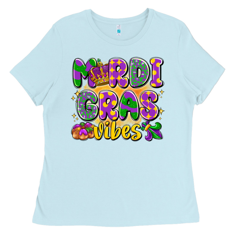 Mardi Gras Vibes Ladies Tee by LillyAllenDesigns | Teevron