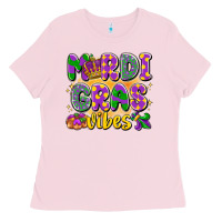 Bubblegum Pink mardi gras vibes Ladies Tee - LillyAllenDesigns
