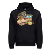 Black owl and books Urban Hoodie - BarkalooDesign