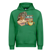Emerald owl and books Urban Hoodie - BarkalooDesign