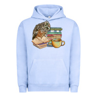 Pigment Grape Ice owl and books Urban Hoodie - BarkalooDesign