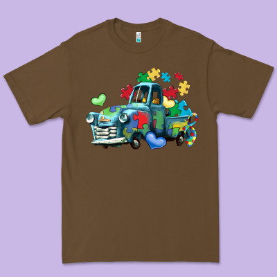 Autism Truck Premium Tee Designed By Lillyallendesigns
