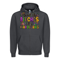 Smoke bead up bitches it s mardi gras Zipper Hoodie - LillyAllenDesigns