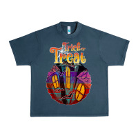 Midnight Navy trick treat black Urban Heavy Tee - JahusDesignShop