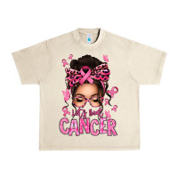 Sandshell lets beat cancer afro messy bun Urban Heavy Tee - texasbilliewilder