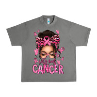 Tornado lets beat cancer afro messy bun Urban Heavy Tee - texasbilliewilder