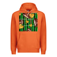 Carrot american football field and hearts seamless pattern Premium Hoodie - BundleAndBundleShop