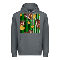 Rock american football field and hearts seamless pattern Premium Hoodie - BundleAndBundleShop