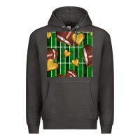 Smoke american football field and hearts seamless pattern Premium Hoodie - BundleAndBundleShop