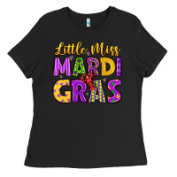 Black little miss mardi gras Ladies Tee - LillyAllenDesigns
