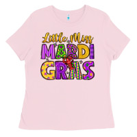 Bubblegum Pink little miss mardi gras Ladies Tee - LillyAllenDesigns