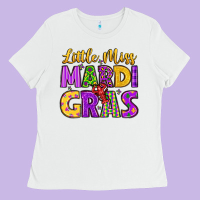 Little Miss Mardi Gras Ladies Tee Designed By Lillyallendesigns