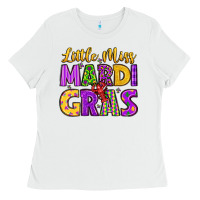 White little miss mardi gras Ladies Tee - LillyAllenDesigns