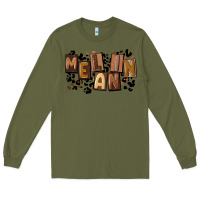 Army Green melanin with leopard Long Sleeve Tee - CowGirlArtShop
