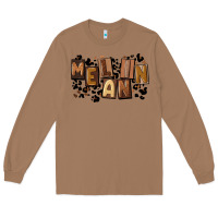 Toasted Coconut melanin with leopard Long Sleeve Tee - CowGirlArtShop