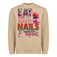 Mushroom eat sleep nails repeat bbs Heavyweight Sweatshirt - BundleAndBundleShop