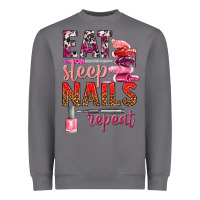 Storm eat sleep nails repeat bbs Heavyweight Sweatshirt - BundleAndBundleShop