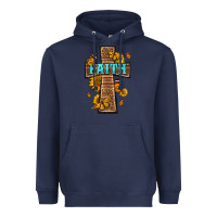 Navy Western Faith Cross Butterfly Heavyweight Hoodie - LillyAllenDesigns