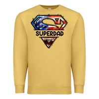 Antique Gold American Superdad Premium Sweatshirt - LillyAllenDesigns