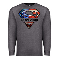 Charcoal Heather American Superdad Premium Sweatshirt - LillyAllenDesigns