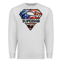 Dove Grey American Superdad Premium Sweatshirt - LillyAllenDesigns